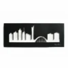 Black Durban Skyline Wall Art