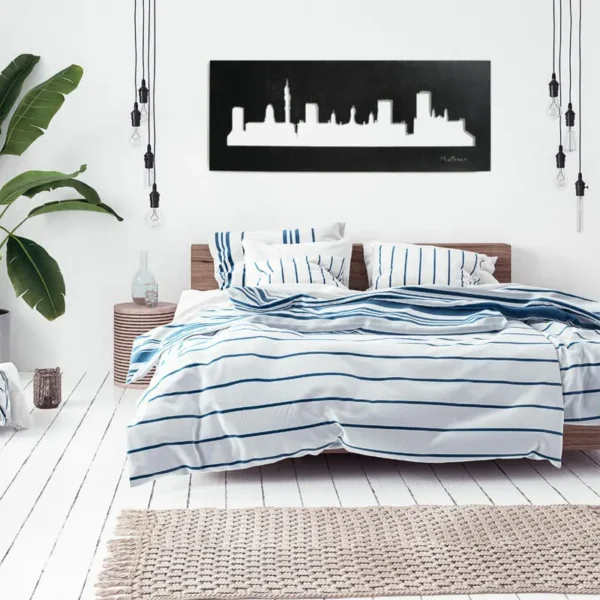 Black Pretoria Skyline Wall Art