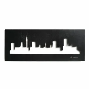 Black Pretoria Skyline Wall Art