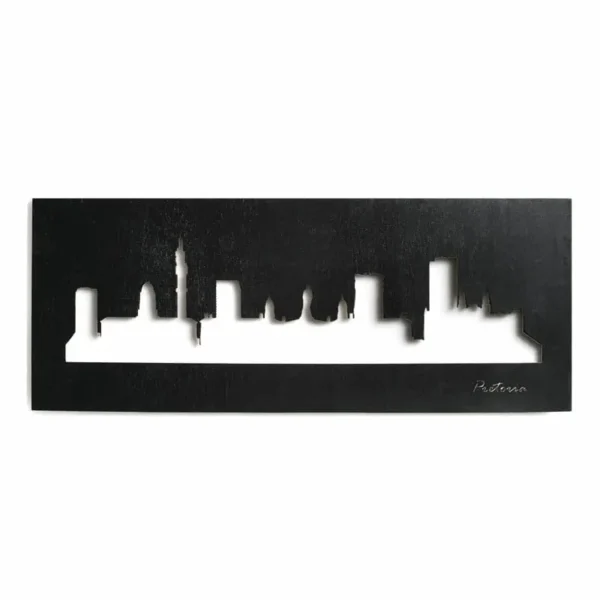 Black Pretoria Skyline Wall Art