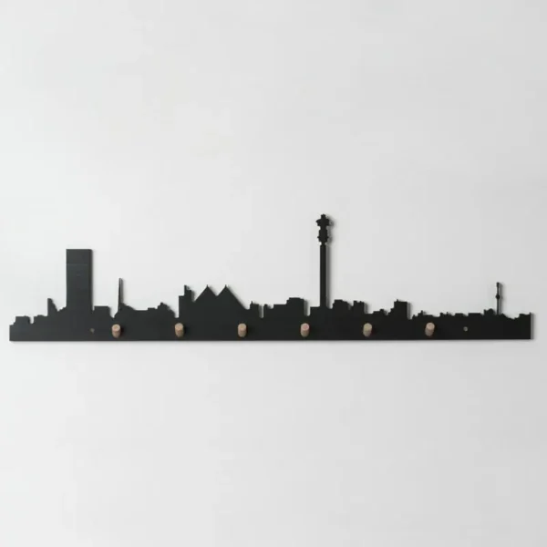 Johannesburg Skyline Wall Hooks (Black)