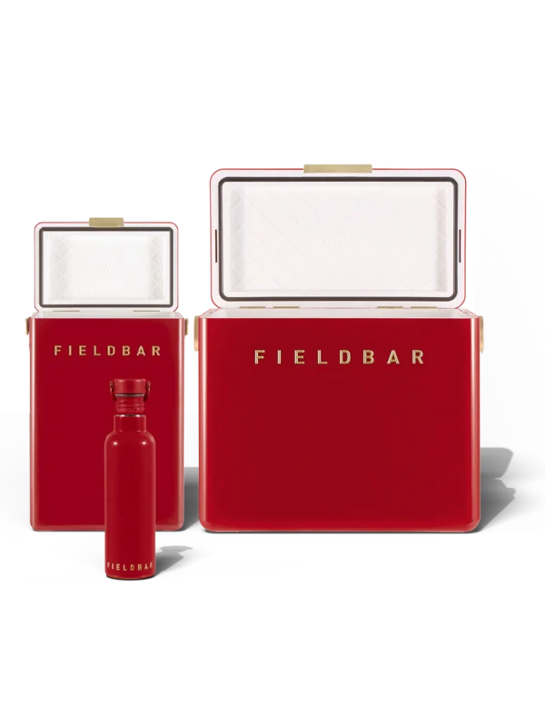 CoolerBoxSetBottleLR02-FrontOpen1200x1600 Cooler Box Set & Field Bottle / Lobster Red